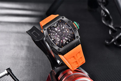 PAGANI DESIGN 42 MM Herren-Skelett-Quarzuhr Japan VH65 Saphirglas Edelstahl 50M wasserdicht Armbanduhren PD1738 Neu