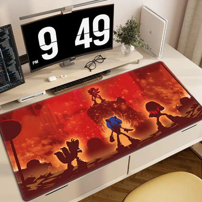Anime Sonic The Hedgehog Mouse Mat Desk Mat With Pad Gaming Accessories Prime Gaming XXL Keyboard Pad Padding Mat