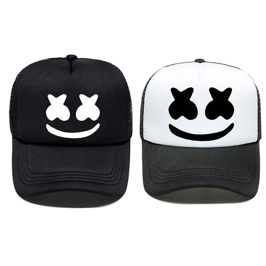 Fashion Cartoon Mesh Baseball Caps Men Women Hip Hop Snapback Hat DJ Marshmallow Cap Summer Breathable Mesh Outdoor Sun Hat