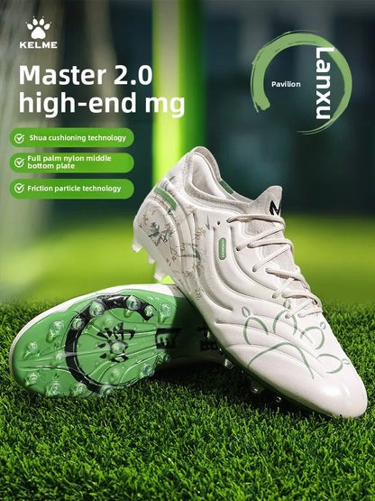 Kelme Men's Football Shoes Adult MG Short Spikes Artificial Turf Training Football Boots Indoor Anti-Slip Soccer Shoes