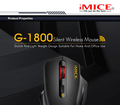 Silent 2.4G USB Wireless Mouse Battery Style Optical Tracking Computer Mice Receiver Soundless Mice For Office Laptop iPad Mac