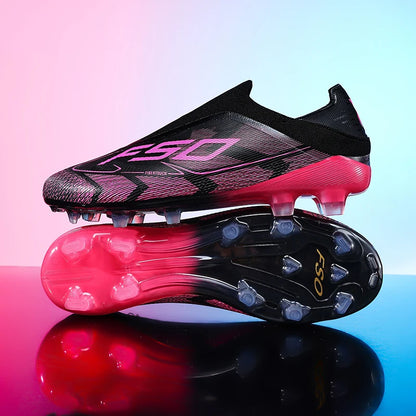 Nouvelles chaussures de football pour hommes, crampons mi-montants de haute qualité, légères, antidérapantes, pour l'extérieur et l'entraînement sur gazon, modèle très vendu