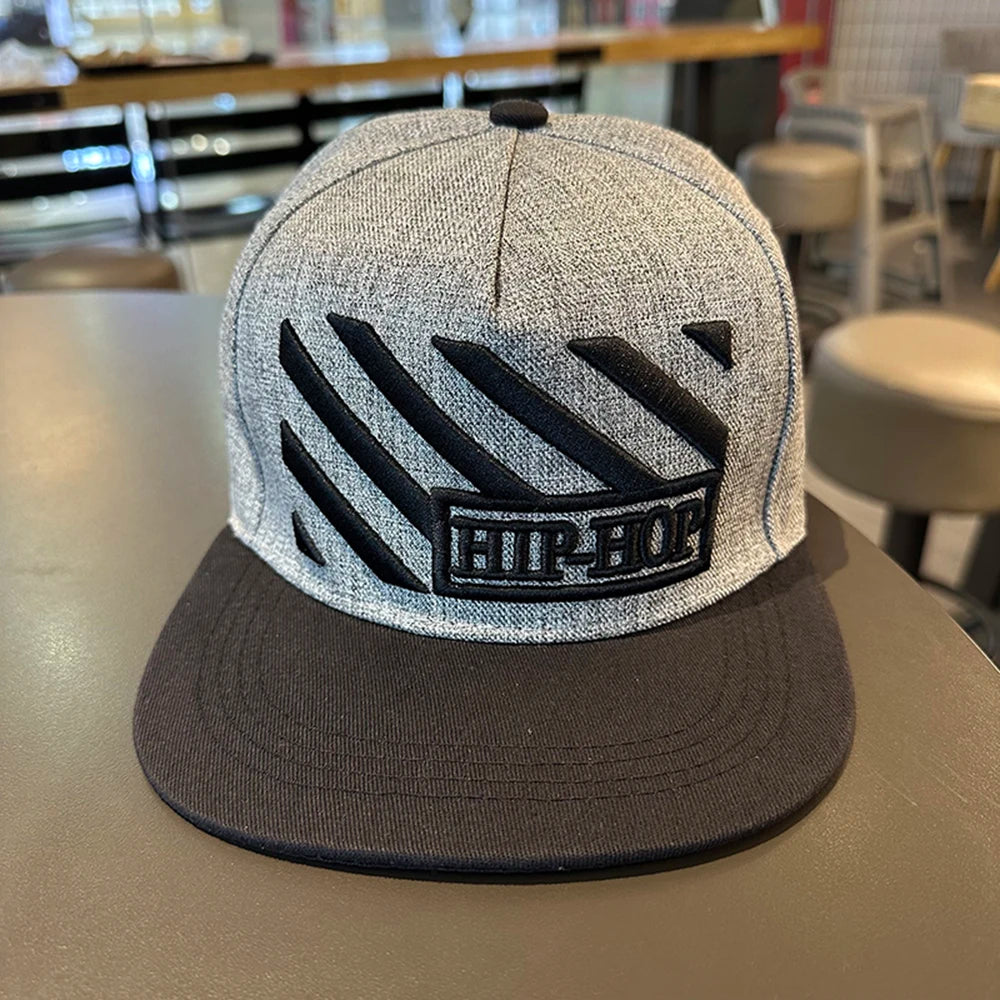 Herren-Baseballkappe mit Buchstabenstickerei, „Tide“, universell kombinierbar, flache Krempe; Damen-Sommer-Hip-Hop-Kappe, Outdoor-Sonnenkappe, verstellbare Schirmkappe