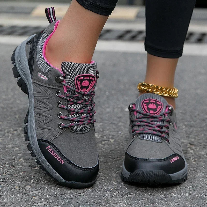 Zapatillas de senderismo para mujer, calzado deportivo outdoor antideslizante, cómodo para caminar, escalar y hacer jogging