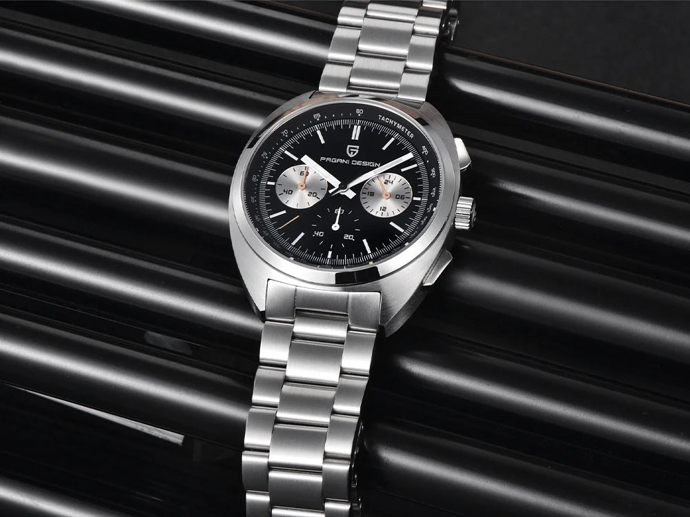Pagani Design 2026 Fashion Men's Quartz Watch Top Brand Luxury Sapphire VK63 Men's Chronograph All-Steel Diving Relógios Masculino