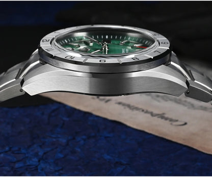 San Martin New 42mm Peacock Gemstone Dial NH35 Luxury Men Watch Automatic Mechanical Sapphire 100M Waterproof Luminous SN0130