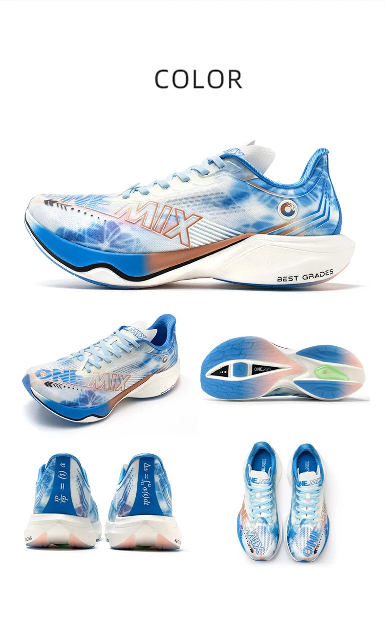 ONEMIX Sapatilhas de Corrida de Maratona em Nylon Carbon Board, Alívio de Impacto, Suporte Estável Profissional, Ressalto Ultraligeiro