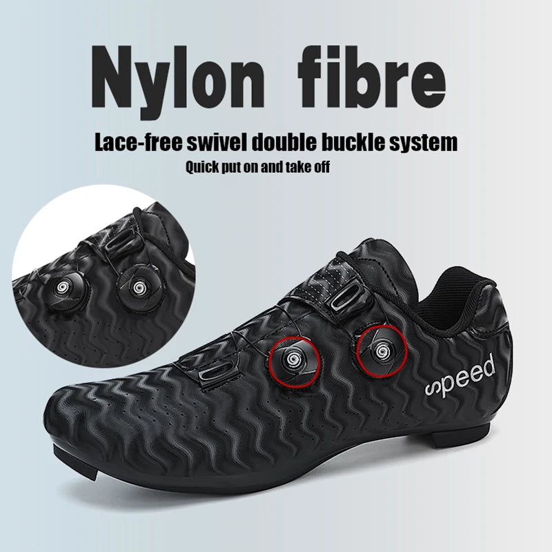 Neue Fahrradschuhe für Herren, selbstverriegelnde Rennrad-Sportschuhe, lockless Trainingsschuhe, SPD-Cleats-Fahrradschuhe für Damen