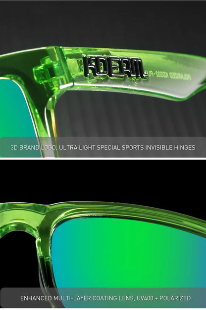 KDEAM Large Size Square Men's Sunglasses Polarized Photochromic Oversized Sun Glasses Fashion Women Shades Upgraded Edition