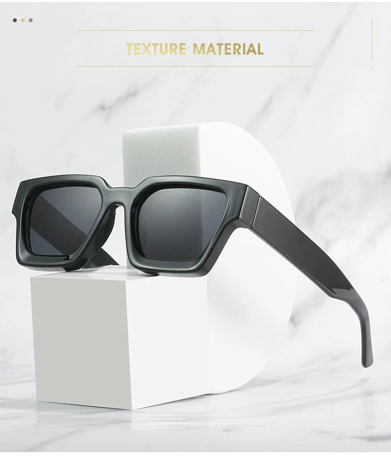 Fashion Square Sunglasses Woman Brand Designer Vintage Sun Glasses Female Fashion Retro Gradient Big Frame Oculos De Sol