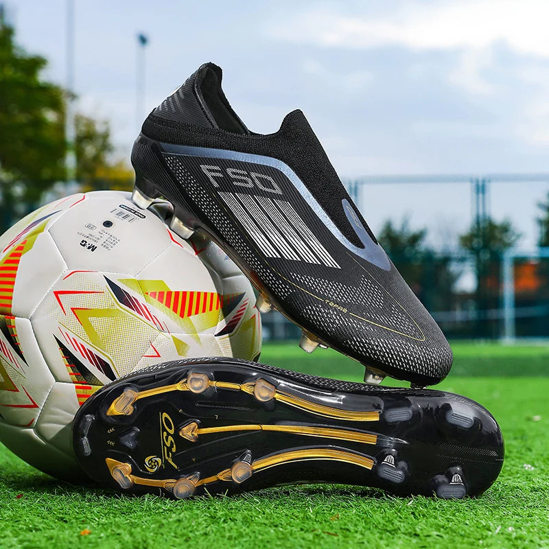 Chaussures de football pour hommes, crampons d'entraînement, chaussures de soccer FG ultralégères et respirantes, livraison directe, crampons longs pour matchs sportifs, baskets d'intérieur