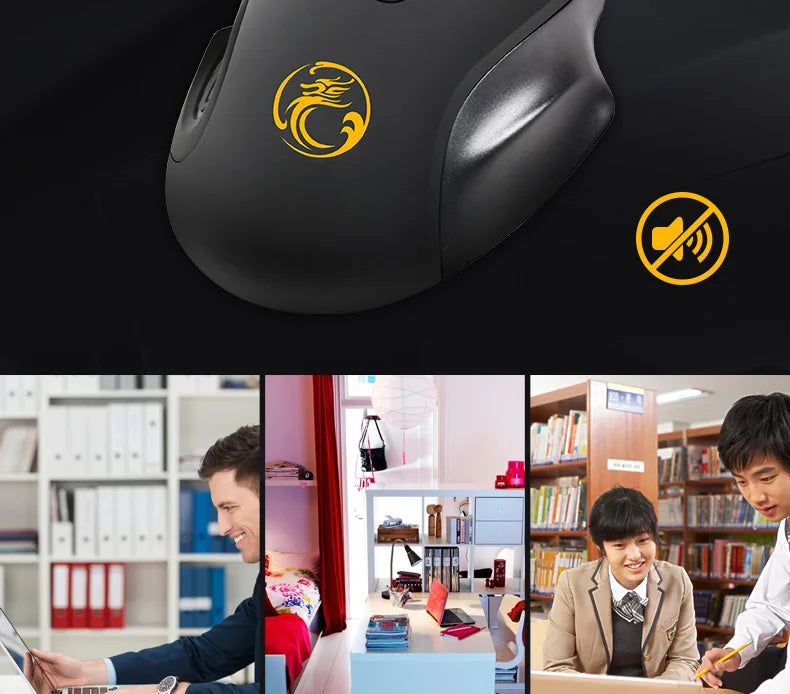 Silent 2.4G USB Wireless Mouse Battery Style Optical Tracking Computer Mice Receiver Soundless Mice For Office Laptop iPad Mac