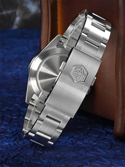 San Martin Neue 39mm NH34 BB GMT Automatikuhr, mechanische Sportuhr, Saphirglas, Leuchtanzeige, wasserdicht bis 100m, für Herren, Relogio SN0054