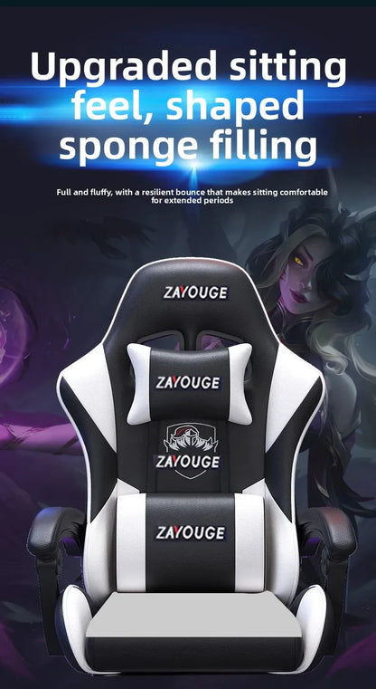 Sedia gaming ergonomica per home office, lunghe sessioni e streamer, regolabile, reclinabile, leggera e resistente