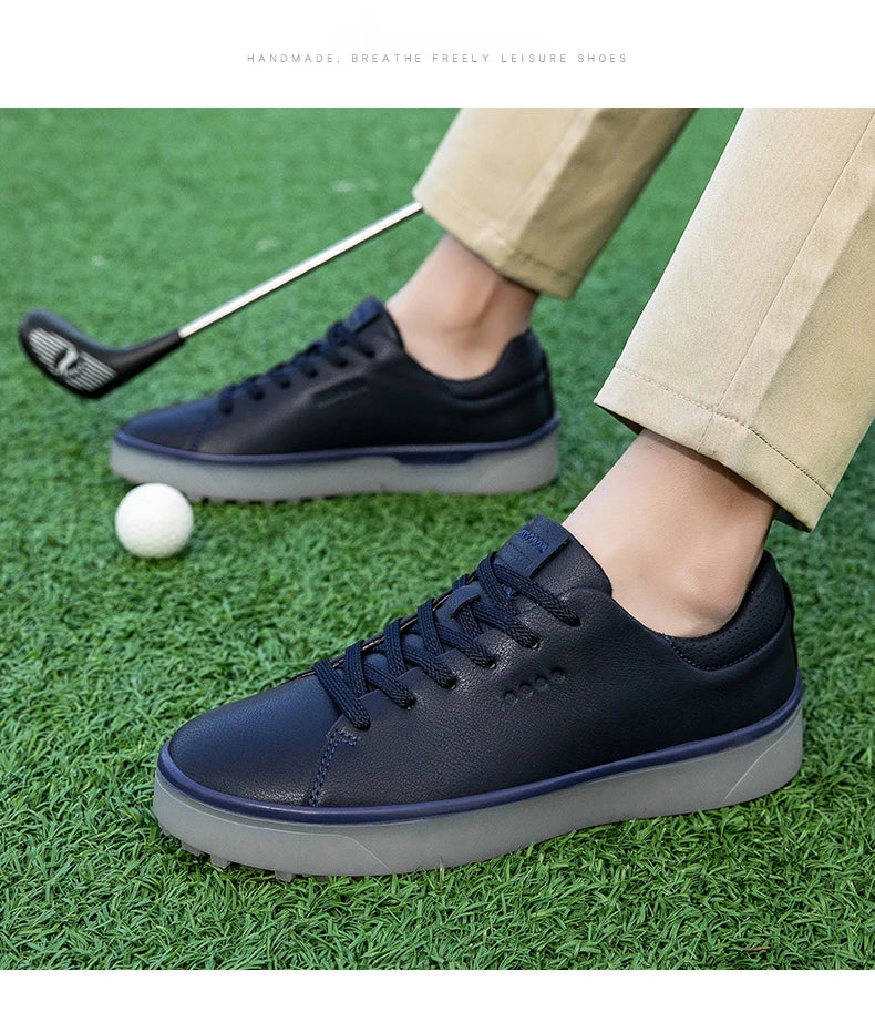 Golf Shoes Men Large Size Up to 47# Rotating Buckle Professional Non-Slip Spikeless Outdoor Beginner Training Golf Sneakers Unisex