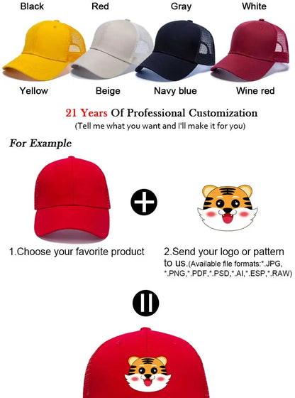 Wholesale Hat Baseball Caps Men's Casual Caps Women's Mesh Hats Unisex Hats Custom Logo Hat Embroidered Hats