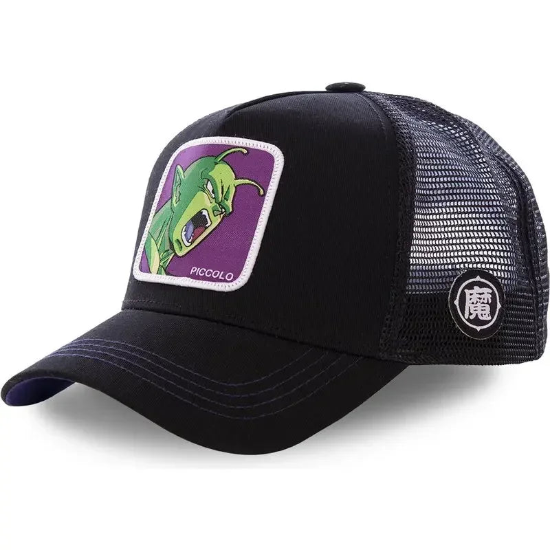 Son Goku Cap Baseball Cap Summer Travel Peaked Cap Men's Embroidery Hip-Hop Sun Visor Adjustable Trucker Mesh Cap