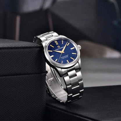 Relógio masculino PAGANI DESIGN 40MM com mostrador de meteorito, quartzo, luxo business, safira, aço inoxidável 316L, resistente à água 100M
