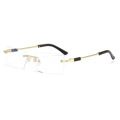 Trendy Rimless Sunglasses for Men Women Fashion Frameless Rectangle Sun Glasses Retro UV400 Shades Summer Goggles Eyewear