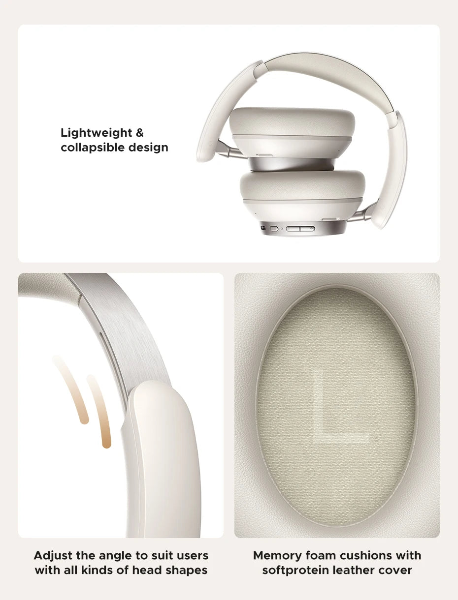 Cuffie wireless UGREEN Studio Pro ANC 48dB – Cuffie over-ear Bluetooth 6.0 Hi-Res LDAC con 120H di autonomia