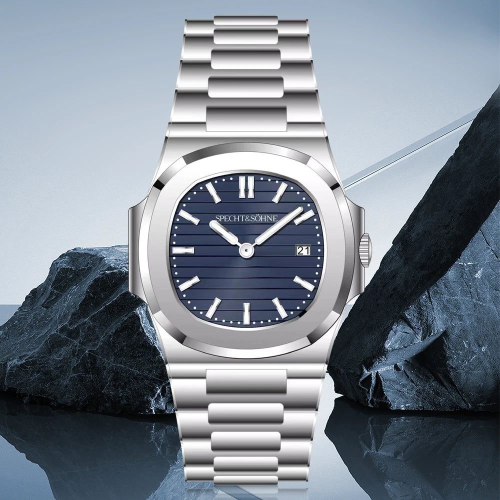 Specht & Söhne New Arrivals Men's Watch Rose Gold 5711 Classic Sports Watches Ultrathin Stainless Steel Sapphire 50M Waterproof