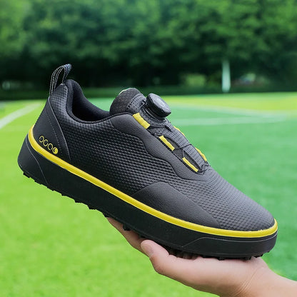 Golf Shoes Men Large Size Up to 47# Rotating Buckle Professional Non-Slip Spikeless Outdoor Beginner Training Golf Sneakers Unisex