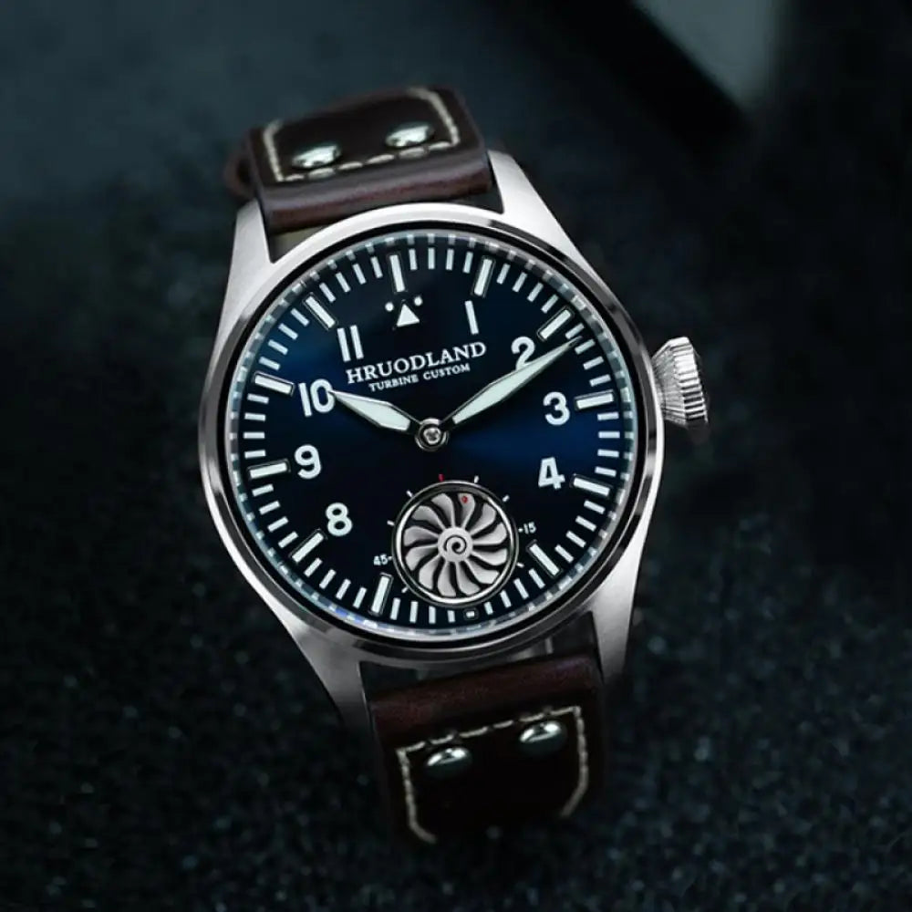 Hruodland 2025 Nuovo orologio meccanico da uomo Seagull ST3620 Retro Pilot 43MM BGW-9 luminoso, vetro zaffiro, turbina, Reloj Hombre