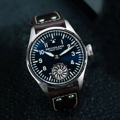 Hruodland 2025 Nuovo orologio meccanico da uomo Seagull ST3620 Retro Pilot 43MM BGW-9 luminoso, vetro zaffiro, turbina, Reloj Hombre