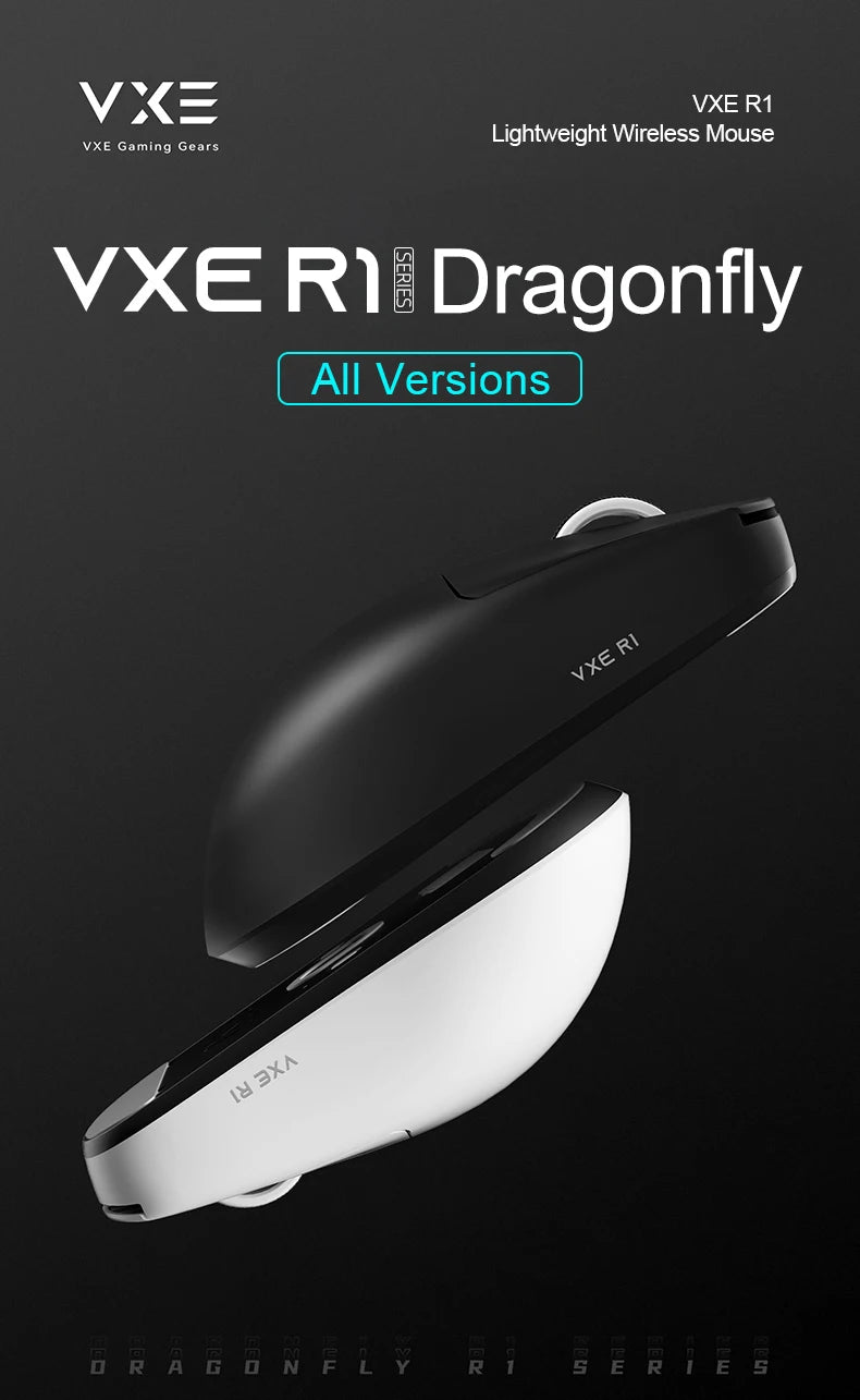 Bezdrôtová herná myš ATK VXE Dragonfly R1 Pro MAX PAW3395 R1 SE Plus, prispôsobiteľná e-športová FPS myš, nabíjateľná ľahká myš