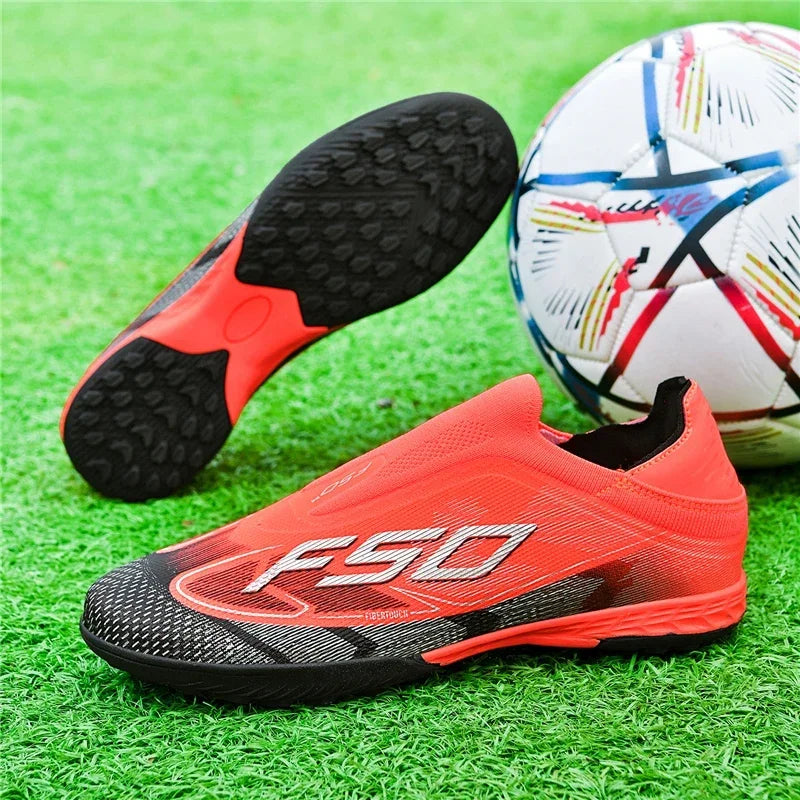 Nouvelles chaussures de football pour hommes, chaussures de sport à cheville haute, respirantes, pour futsal, antidérapantes, ultra-légères, chaussures de football de haute qualité pour matchs en extérieur.