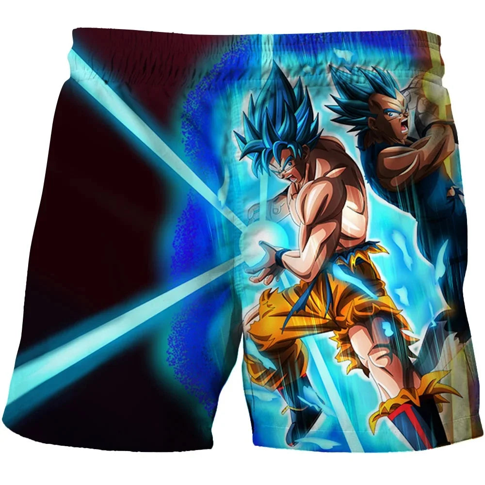 2026 Cartoon Dragon Ball Z Children's Boys' Shorts Beach Pants Summer Cartoon Cute Boys Beach Pants Comfortable and Breathable