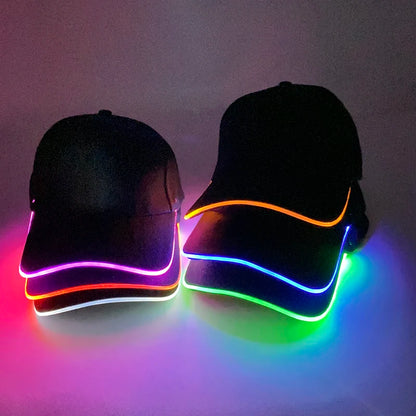 Cappellino da baseball luminoso fashion a LED, cappello hip-hop fluorescente per bar e club, per uomo e donna, DJ, danza, accessori e costume