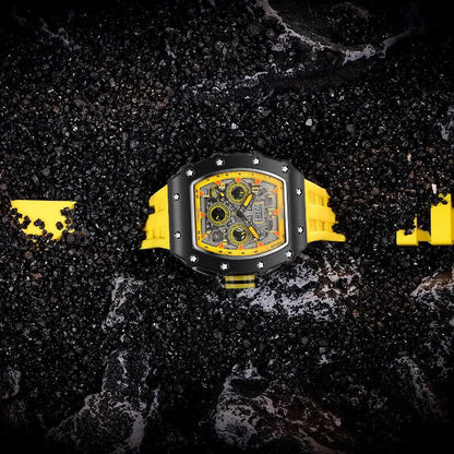 Luxury Men’s Quartz Wristwatch Hollow Design Trend None Machine Automatic Quartz Hollow Luminous Waterproof Men's Watch for Man