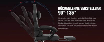 WOTSTA Gaming Chair, Ergonomic Office Chair, Racing Computer Chair, Height-Adjustable Computer Chair with Headrest