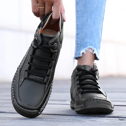 Shoes for Women Spring/Autumn Handmade Leather Casual Shoes Fashion Soft Casual Walking Sneakers Breathable Women's Ankle Boots