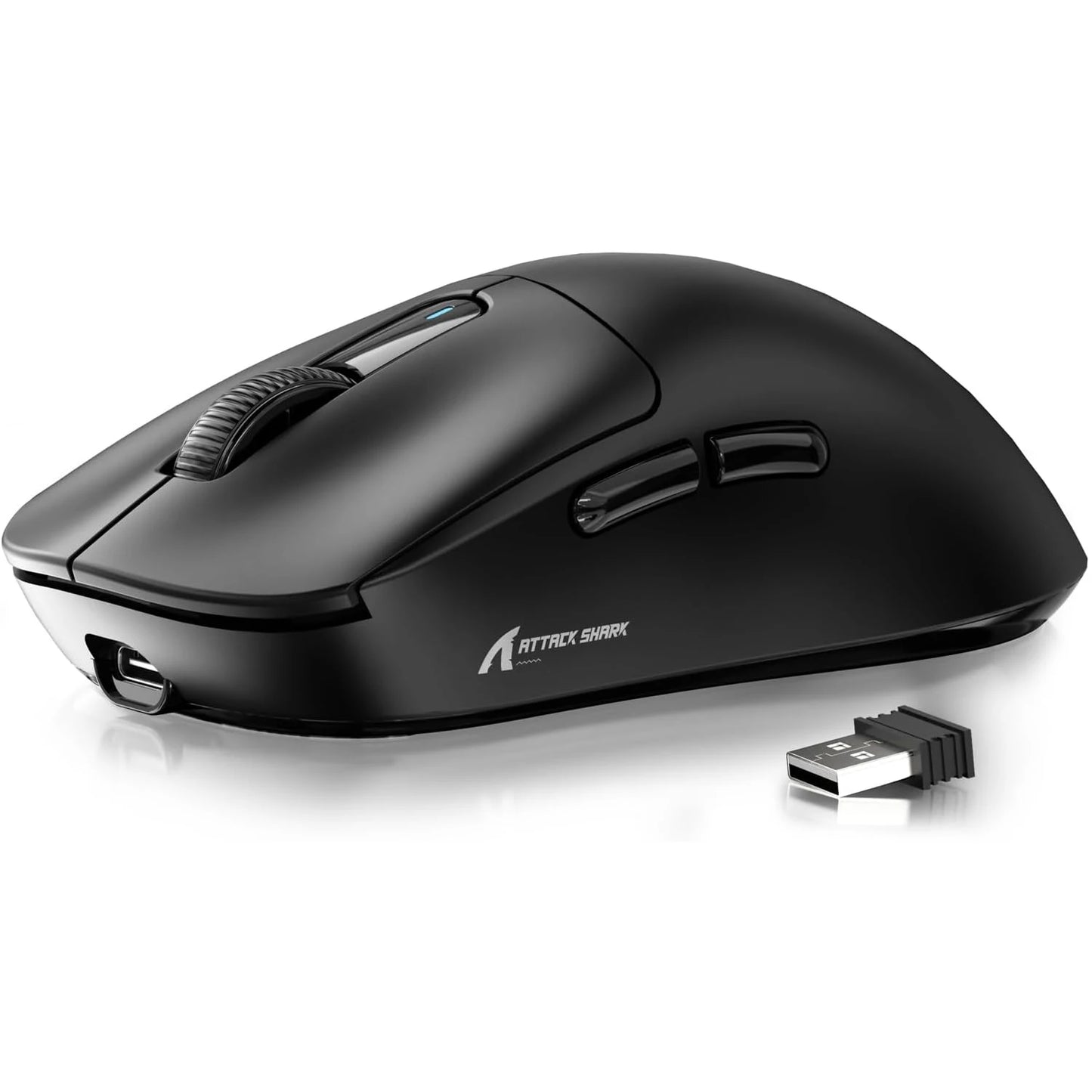 Mouse gaming wireless ATTACK SHARK X3 PixArt PAW3395 49g SUPERLIGHT, BT/2.4G wireless/cablato, 6 DPI regolabili fino a 26000