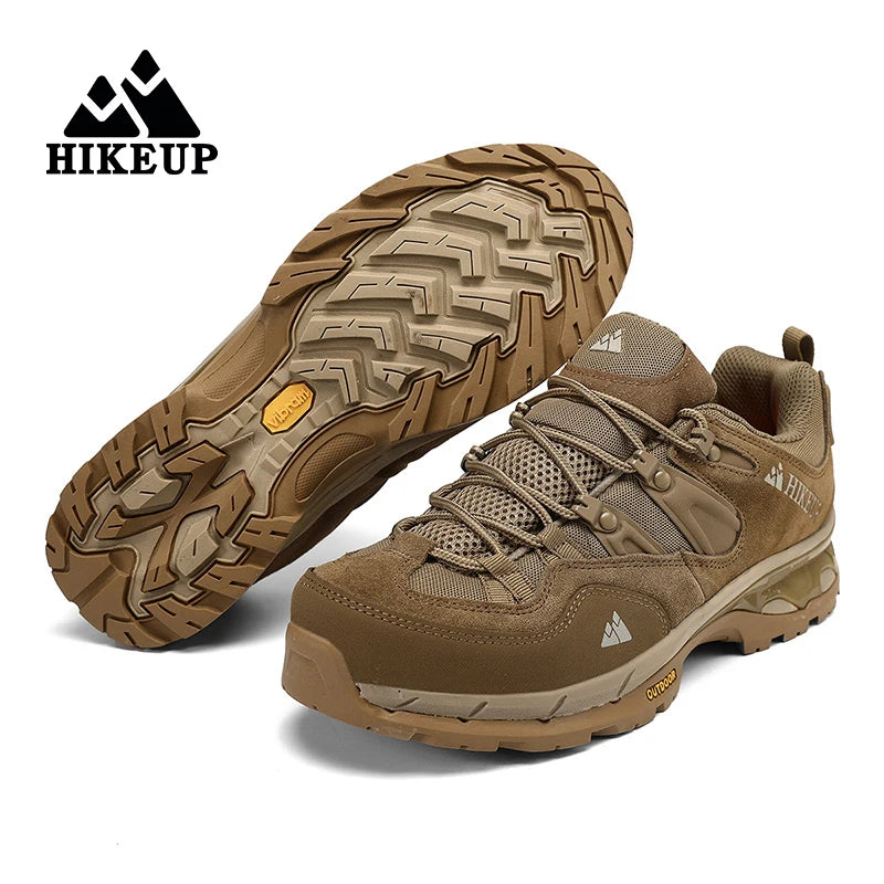 HIKEUP Non-Slip Wear-Resistant Outdoor Hiking Shoes, Breathable Splashproof Climbing Sneakers for Men, Trekking, Tourism, Mountain Shoes