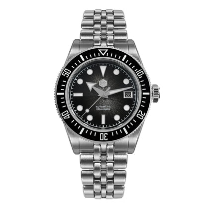 Relógio de mergulho de luxo para homem San Martin 40mm Miyota 9015, mostrador em esmalte sunburst, relógio de pulso mecânico automático, resistente à água 200m, SN0148