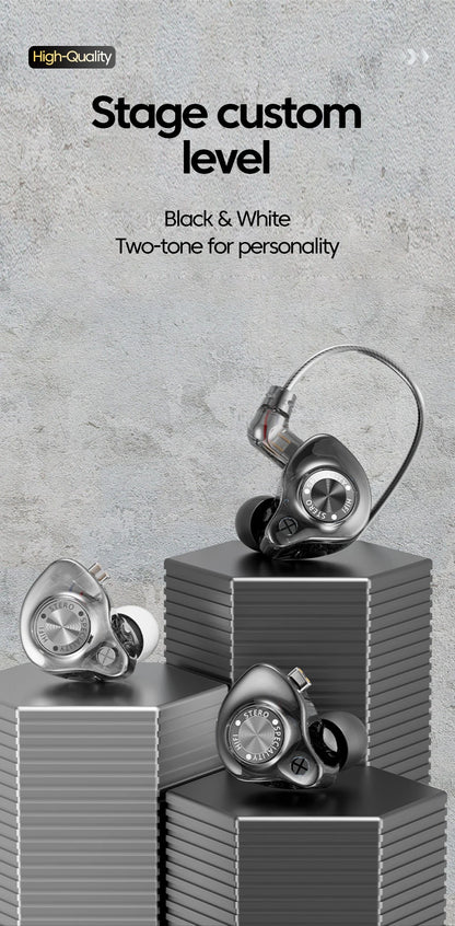 Original 15D Super Bass In-Ear Headphone With Mic 3.5mm AUX/Type-C Digital Chip Headset For iPhone 17 Huawei Xiaomi Android