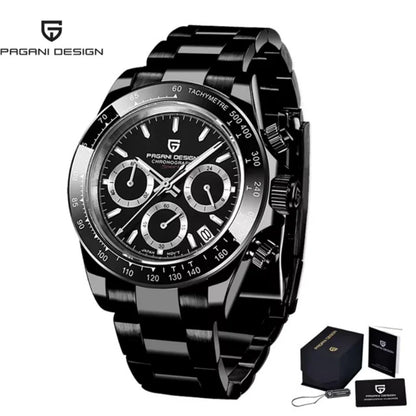Novo Original PAGANI DESIGN PD-1664 Relógio de Pulso de Luxo para Homem, Movimento de Quartzo Japonês VK63, Safira, Cronógrafo Resistente à Água, Dourado