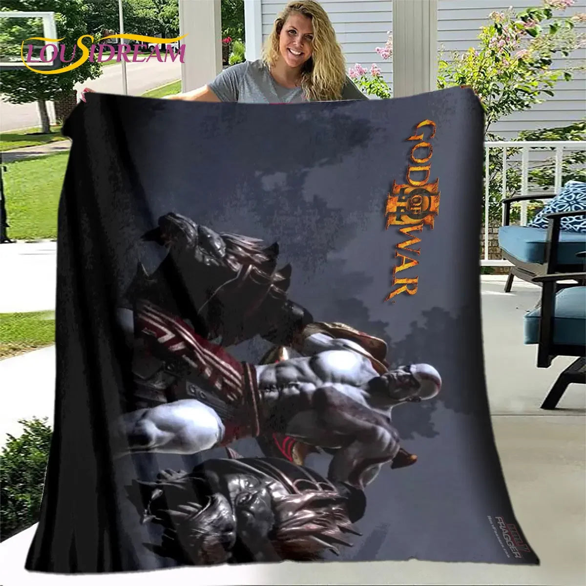God of War Game Gamers Soft Plush Blanket,Flannel Blanket Throw Blanket for Living Room Bedroom Bed Sofa Picnic Cover Bettdecke