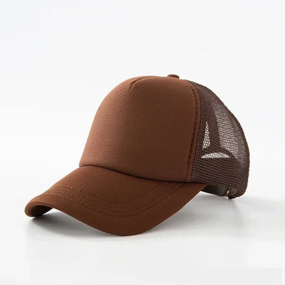 Custom Hat with Logo Printing Polyester Mesh Trucker Hat Adjustable Dad DIY Logo Baseball Cap for Men Women