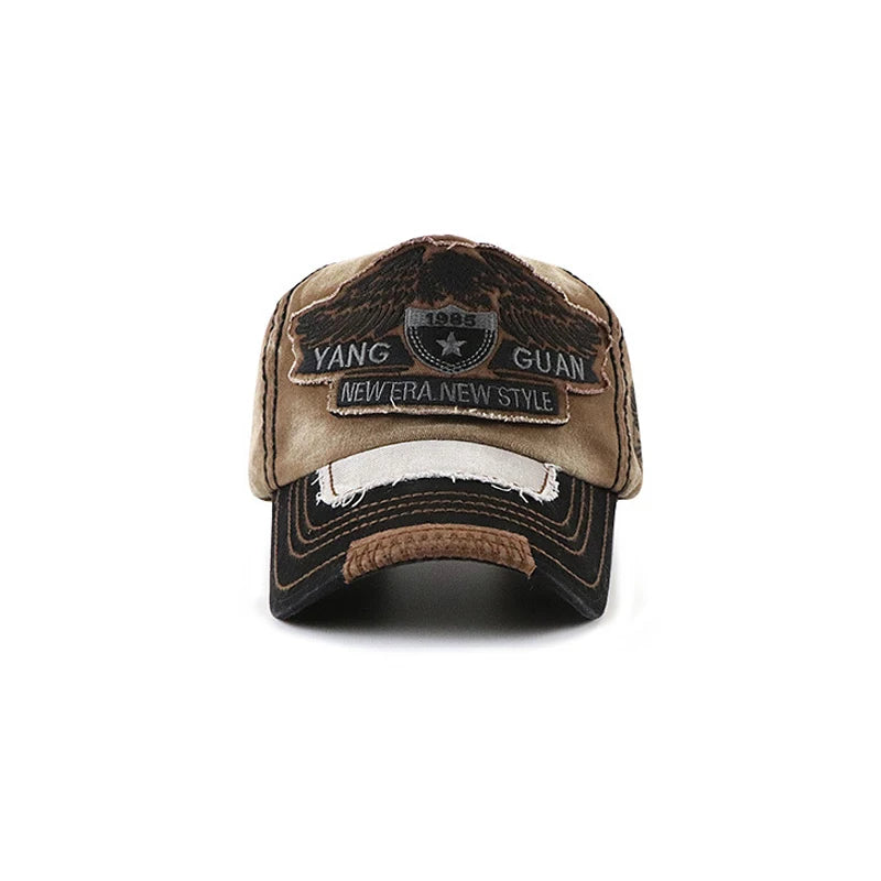 Eagle Soars In The Sky And Flies Freely Eagle Embroidered Large Head Baseball Cap With 3 Wizes To Choose From
