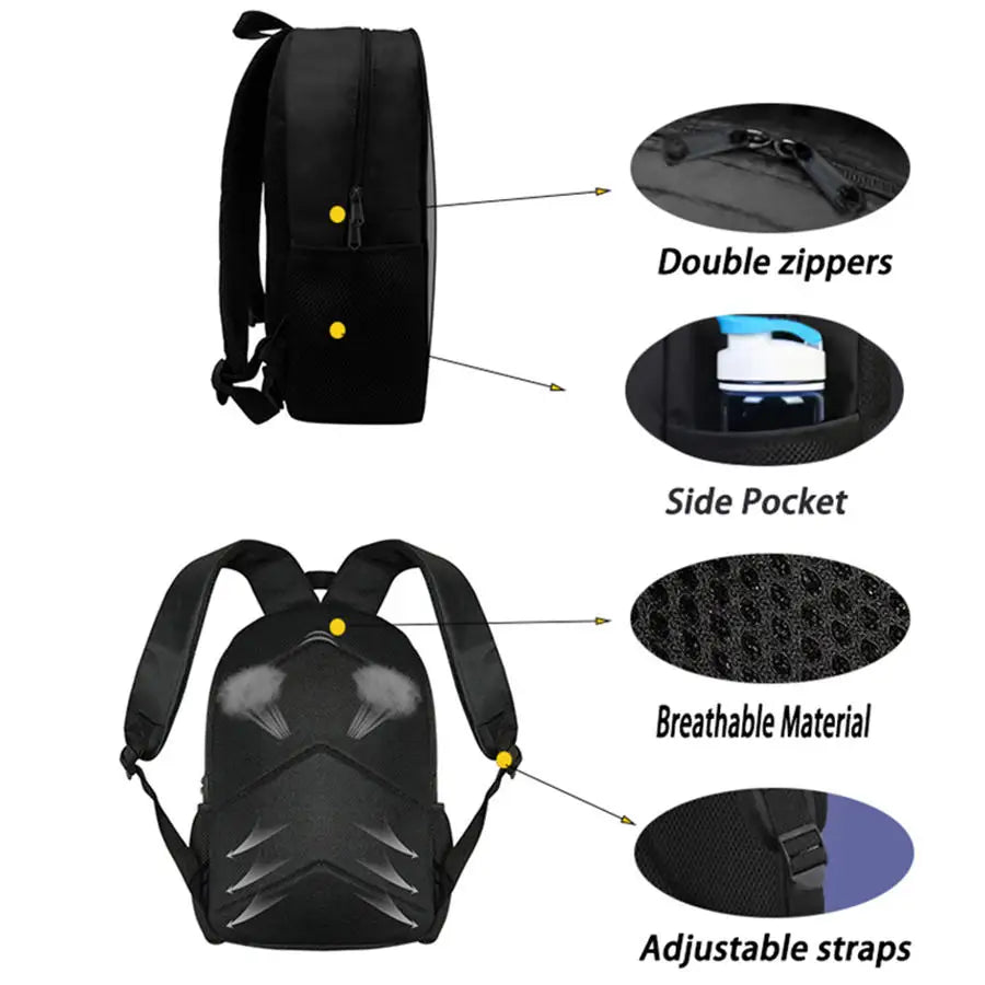 Fortnite Cartoon 15-Zoll leichter Rucksack mit verstellbaren Schultergurten – tägliche Schultasche für Kinder, Jungen und Mädchen, Alter 5-9