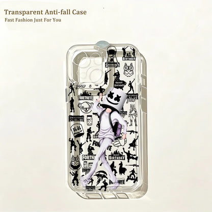 Hot Game Fortnite Phone Case for iPhone 17e 17 16 16e 15 14 13 12 11 Mini Pro Max X XR XS Max 7 8 Air Plus Clear Back Cover