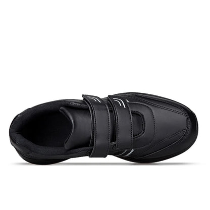 Férfi állítható tépőzáras bőr cipő, alkalmi sportcipő, fehér cipő, Masculino Zapatillas Deportivas Tenis