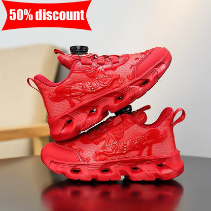 Childrens Sports Shoes Fashionable Mesh Campus Student Cushioning Training Shoes New Breathable Non Slip Daily Jogging Shoes