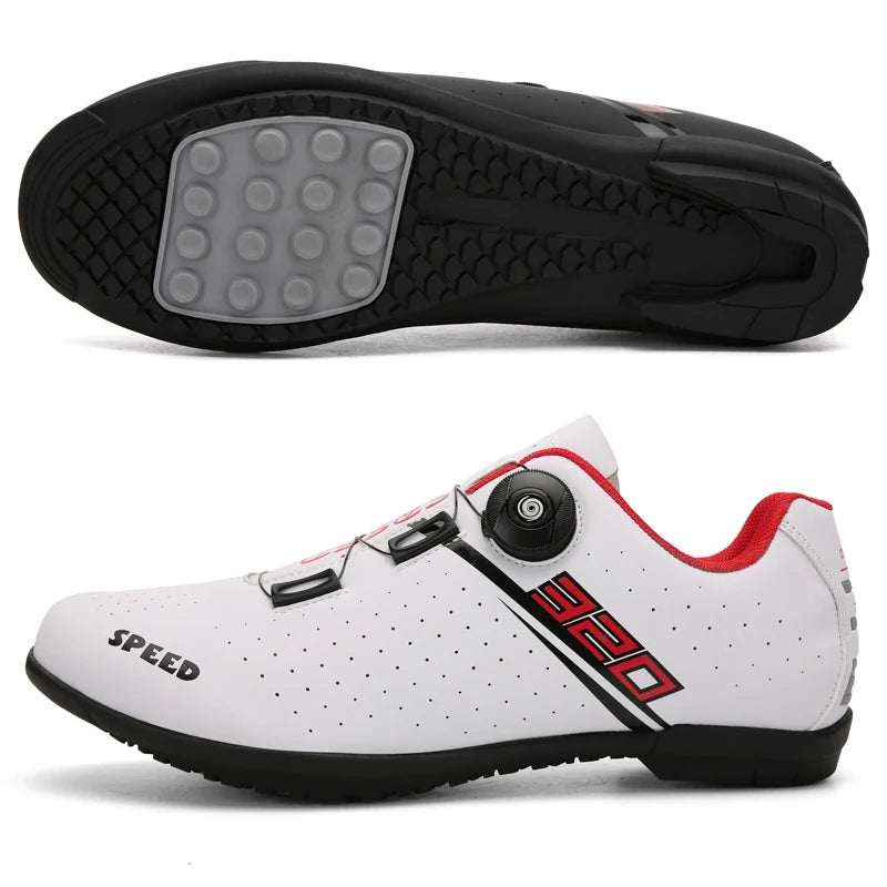 Neue Fahrradschuhe für Herren, selbstverriegelnde Rennrad-Sportschuhe, lockless Trainingsschuhe, SPD-Cleats-Fahrradschuhe für Damen