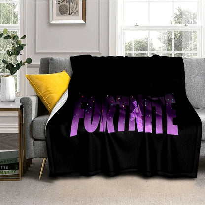 3D-F-Fortnites-Cartoon-Game-Flanelldecke, weiche warme Kuscheldecke für Schlafzimmer, Wohnzimmer, Bett, Reisen, Camping, Picknick, Geschenk