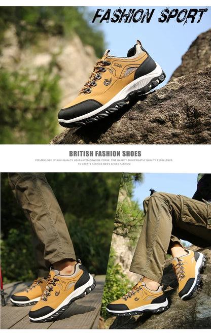 Scarpe da trekking da uomo in EVA, impermeabili, antiscivolo, in pelle, per sport outdoor, campeggio, running e jogging, novità 2025